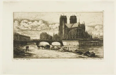 Charles Méryon, The Apse of Notre-Dame, Paris