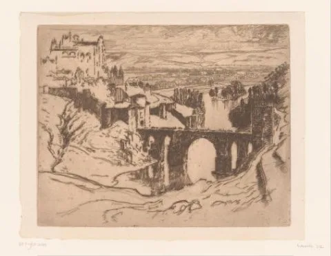 Joseph Pennell, Puente de Alcántara in Toledo