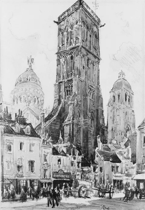 Joseph Pennell, The Towers of St. Martin, Tours