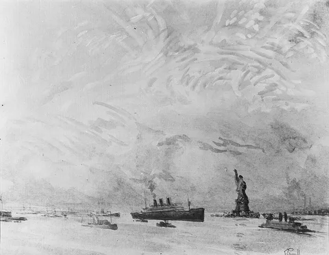 Joseph Pennell, Booze Coming in Bootleggers Standing By