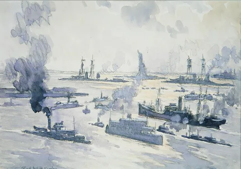 Joseph Pennell, Warships in the Harbor