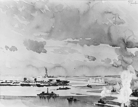 Joseph Pennell, Ice Around Governor's Island