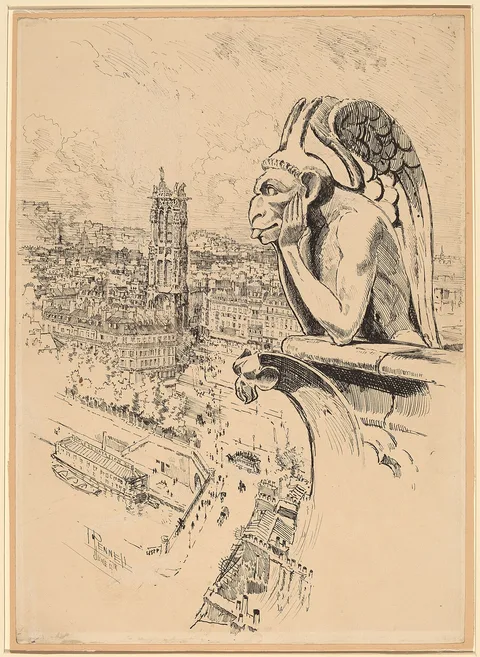 Joseph Pennell, Study for "Le Stryge"