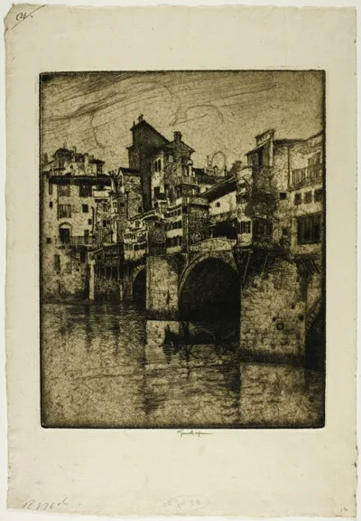 Joseph Pennell, Ponte Vecchio, Florence