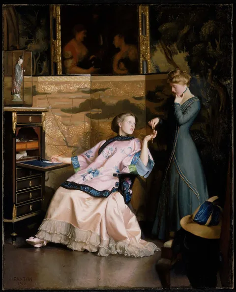 William McGregor Paxton, The New Necklace