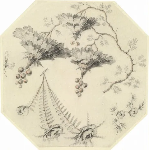 Jean-Baptiste Pillement, Pagoda Flowers and Roses