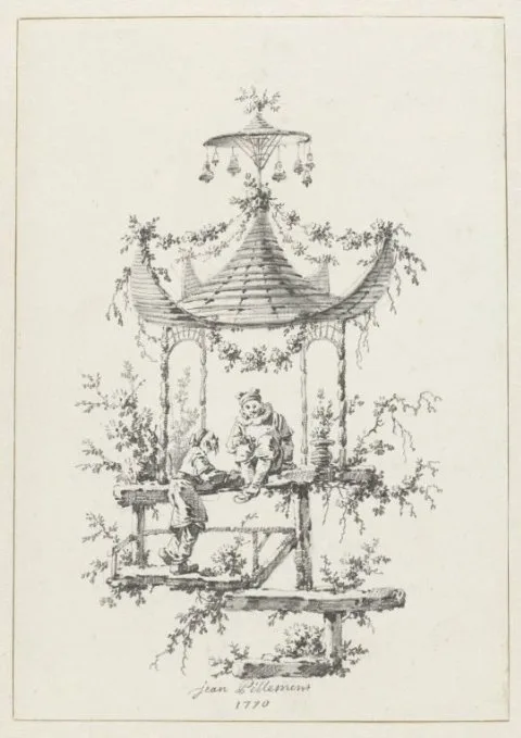 Jean-Baptiste Pillement, Ornamentale compositie in chinoiserie-stijl