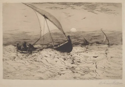 Robert Swain Gifford, Neapolitan Fishing Boats Returning Home