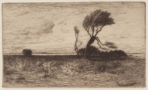 Robert Swain Gifford, Near the Coast [small plate]