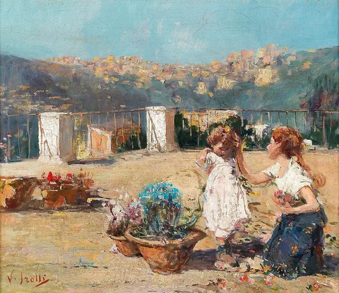 Vincenzo Irolli, Siblings on the roof terrace