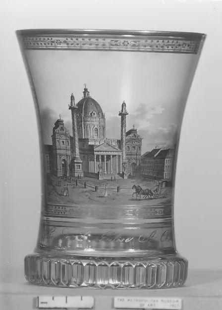 Anton Kothgaßner, Beaker with view of the Karlskirche, Vienna
