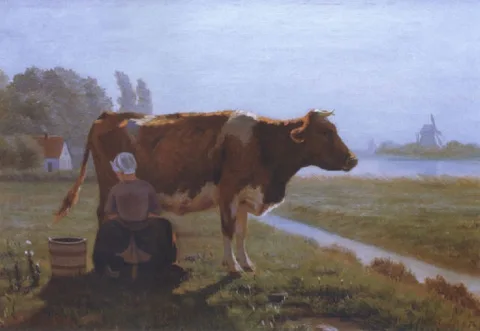 Augustus Nicholas Burke, A misty morning, Holland