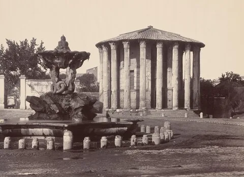 James Anderson, Temple of Vesta and Fountain, Rome