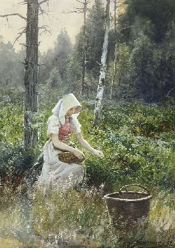 Friedrich Schwinge, Blumenpflückerin