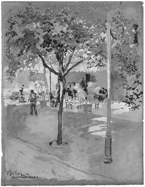 Francis Luis Mora, Street Cafe—San Felio de Quixols