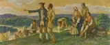 Francis Luis Mora, Arrival of Colonel John Donaldson (design for mural)