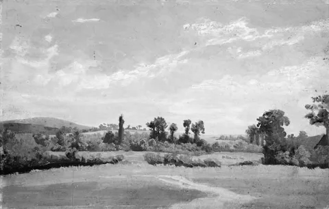 Valentin Ruths, Open Landscape with Low Hills. Summer