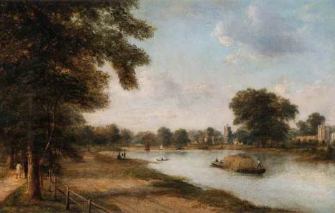Henry Gritten, Twickenham, Middlesex, Showing the Church, Ferry, Orleans House and Eel Pie Island