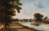 Henry Gritten, Twickenham, Middlesex, Showing the Church, Ferry, Orleans House and Eel Pie Island
