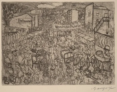 Paul Gangolf, PARIS MARCHÉ AUX PUCES (Paris Flea Market)