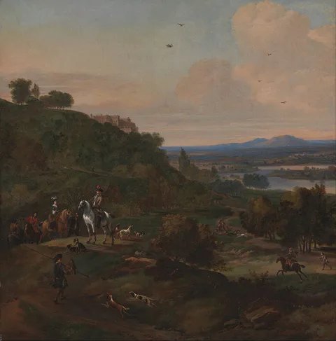 Jan Wyck, Heron Hawking below Stirling Castle