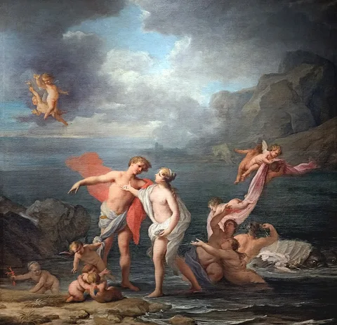 Jacopo Amigoni, Venus and Adonis with the Nereids