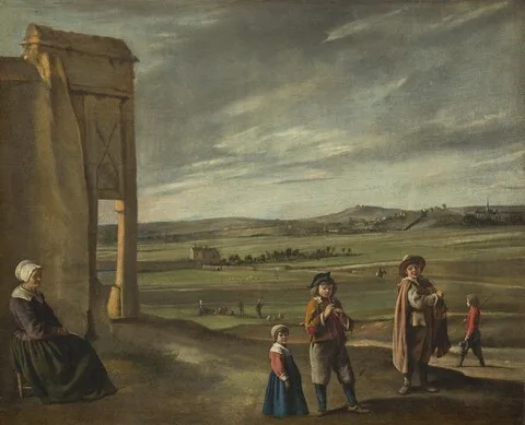 Louis Le Nain, Landscape with Peasants