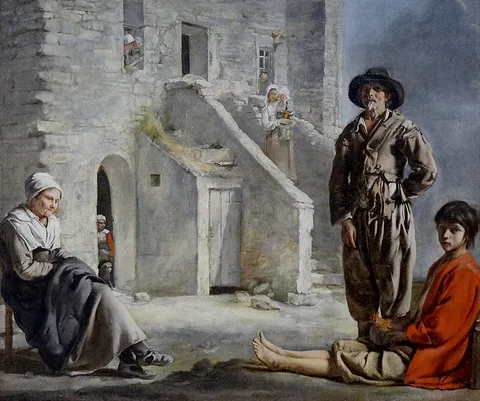 Louis Le Nain, Peasants Before Their House