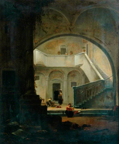 Thomas Wyck, Figures in the Courtyard of a House
