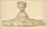 Giulio Romano, Design for a Decorated Base of a Candlestick Holder