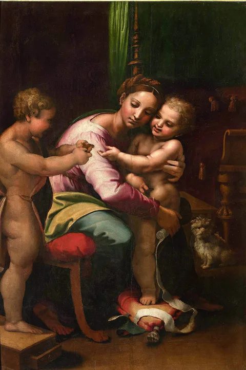 Giulio Romano, Madonna and Child with The Infant Saint John the Baptist
