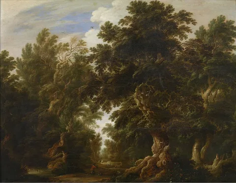 Alexander Keirincx, Landscape with a deer hunt