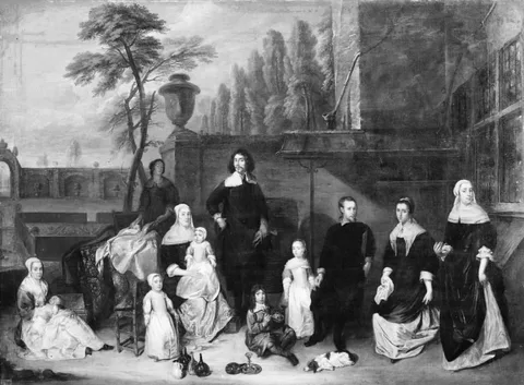 Gillis van Tilborgh, Family Group on a Garden Terrace