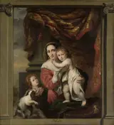 Ferdinand Bol, Caritas: Joanna de Geer (1629-1691) with her Children Cecilia Trip (1660-1728) and Laurens Trip (b. 1662)