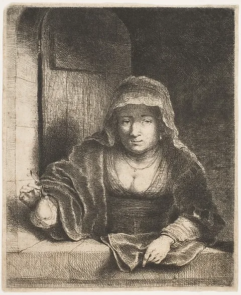 Ferdinand Bol, Woman with a Pear