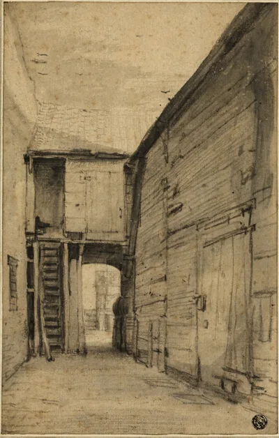Cornelis Saftleven, Yard of an Old House