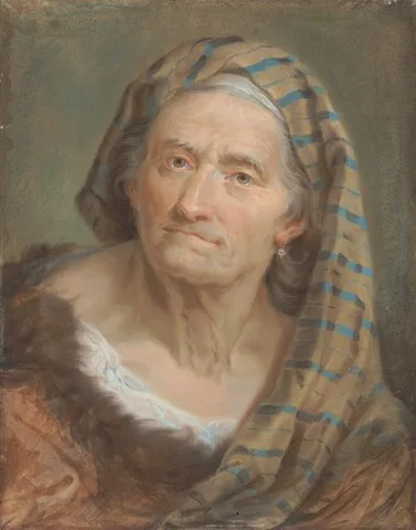 Giuseppe Nogari, An Elderly Woman in a Striped Shawl
