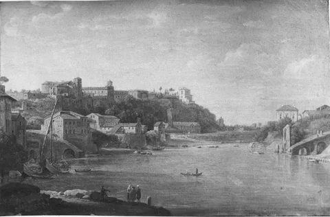 Hendrik Frans van Lint, View of the Monte Aventino in Rome