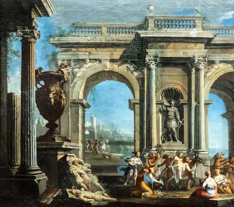Giovanni Ghisolfi, Musée des Beaux-Arts de Narbonne - Le triomphe de Silène - 864.10.1