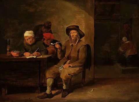 Mattheus van Helmont, Smokers in an Inn.