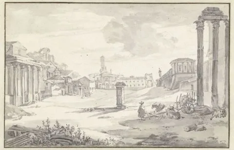 Willem Romeyn, View of the Campo Vaccino in Rome