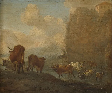 Willem Romeyn, Herd near a river