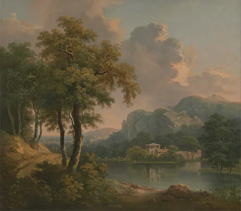 Abraham Pether, Wooded Hilly Landscape