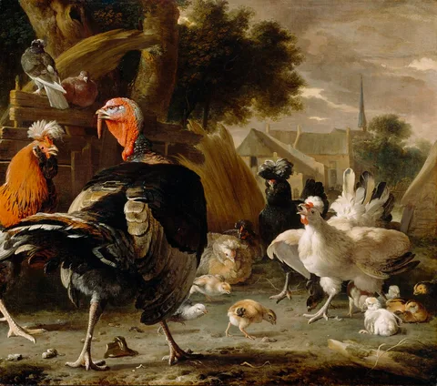 Melchior D' Hondecoeter, Poultry Yard