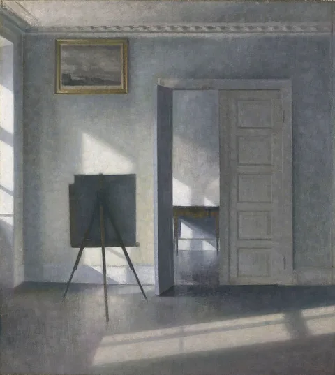 Vilhelm Hammershøi, Interior with an Easel, Bredgade 25
