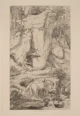Moritz von Schwind, A Monk Leading Horses to Water