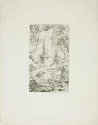 Moritz von Schwind, A Hermit Leading his Horse to Water