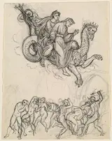 Joseph Anton Koch, Dante and Virgil Riding on the Back of Geryon