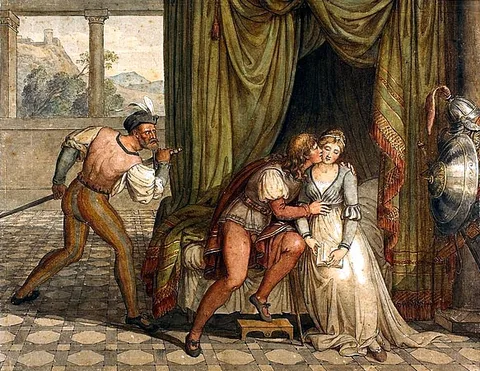 Joseph Anton Koch, Paolo da Malatesta and Francesca da Rimini surprised by Gianciotto Malatesta