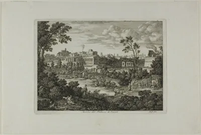 Joseph Anton Koch, Ruins of the Palace of the Caesars, plate 18 from Die Römische Ansichten